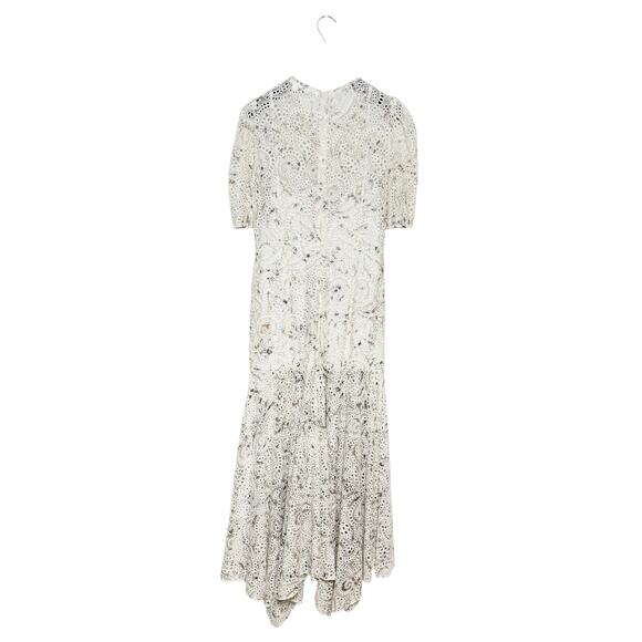 Veronica Beard Balsam Eyelet Floral Chiffon Maxi Dress Size 8 - Picture 5 of 10